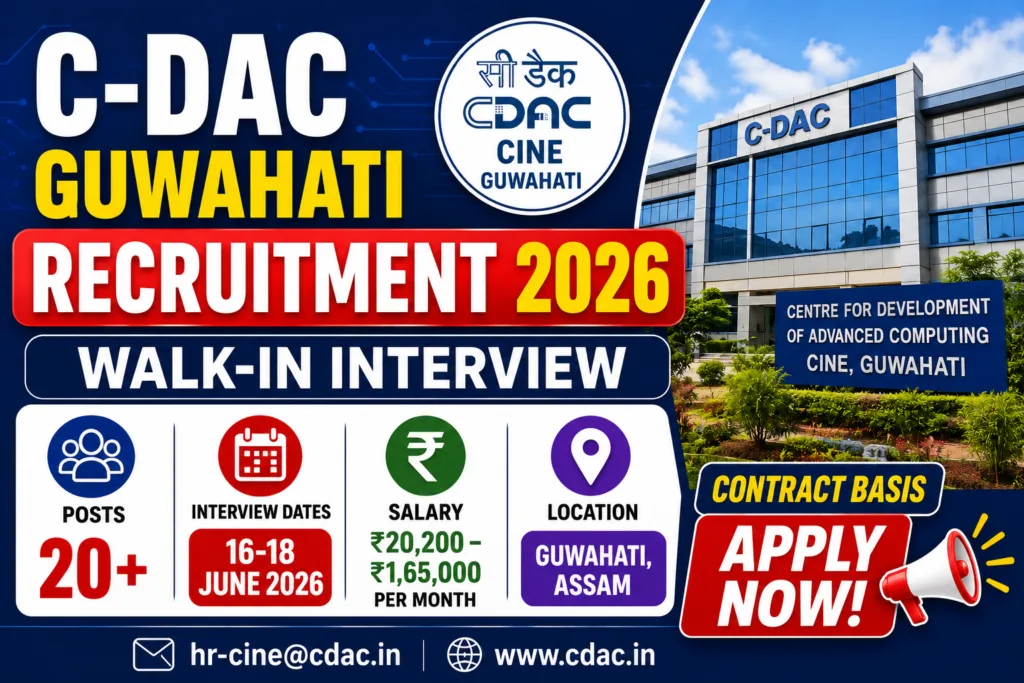 CDAC Guwahati Recruitment 2026