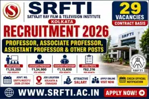 SRFTI Recruitment 2026