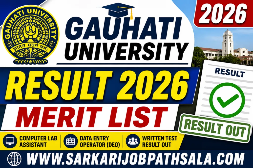 Gauhati University Computer Lab Assistant Result 2026 Out