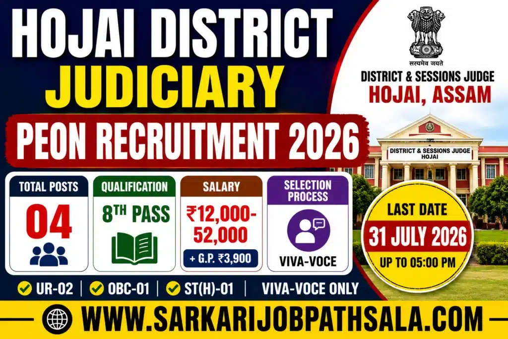Hojai District Judiciary Recruitment 2026