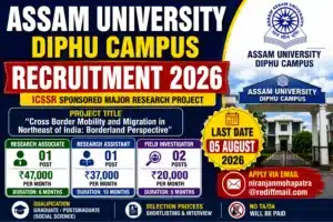 Assam University Diphu Campus Recruitment 2026