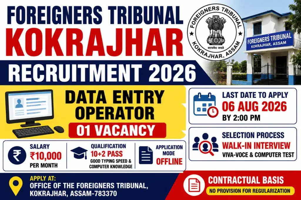 Foreigners Tribunal Kokrajhar Recruitment 2026