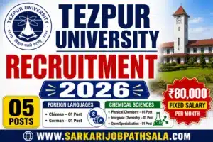 Tezpur University Recruitment 2026