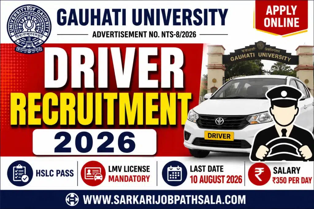Gauhati University Driver Job 2026