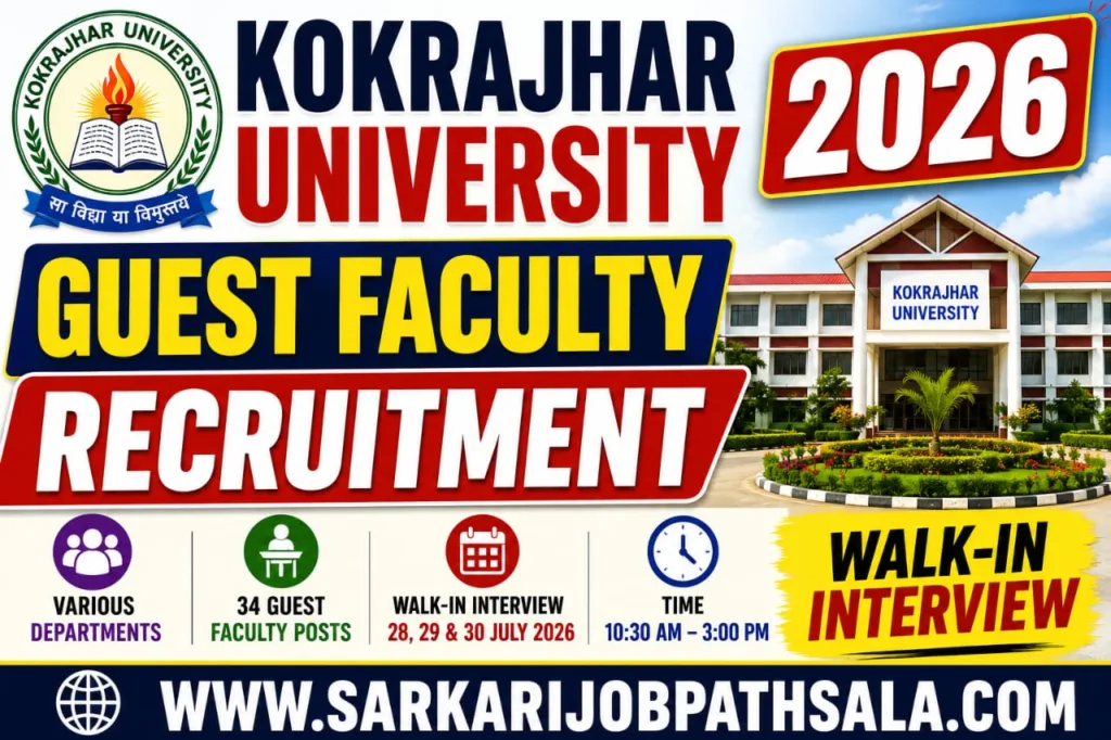 Kokrajhar University Recruitment 2026