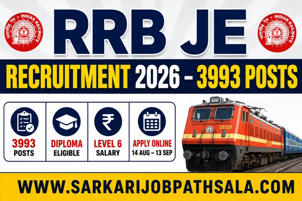 RRB JE Recruitment 2026