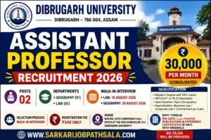 Dibrugarh University Recruitment 2026
