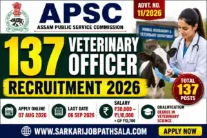 APSC Veterinary Officer Recruitment 2026