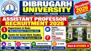DU Assistant Professor Recruitment 2026