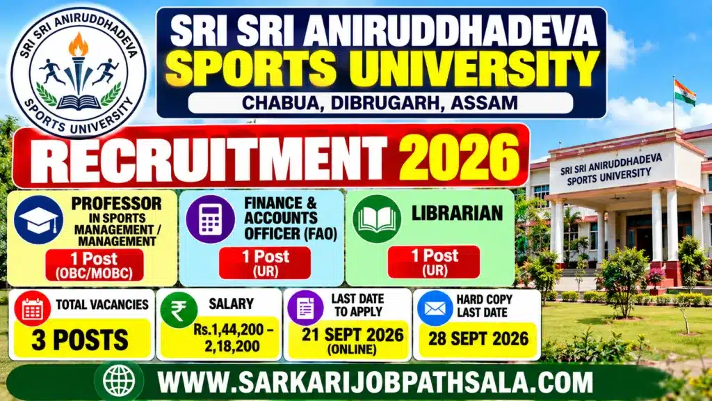 SASU Recruitment 2026