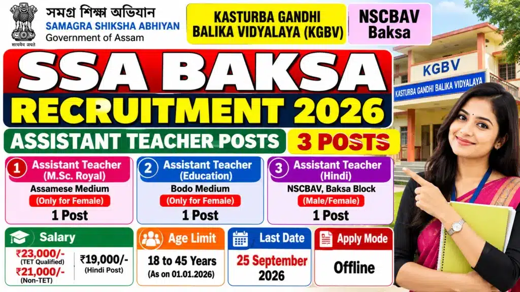 SSA Baksa Recruitment 2026