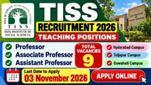 TISS Recruitment 2026
