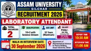Assam University Recruitment 2026
