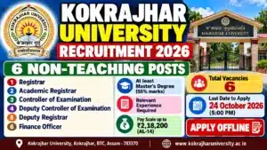 Kokrajhar University Recruitment 2026