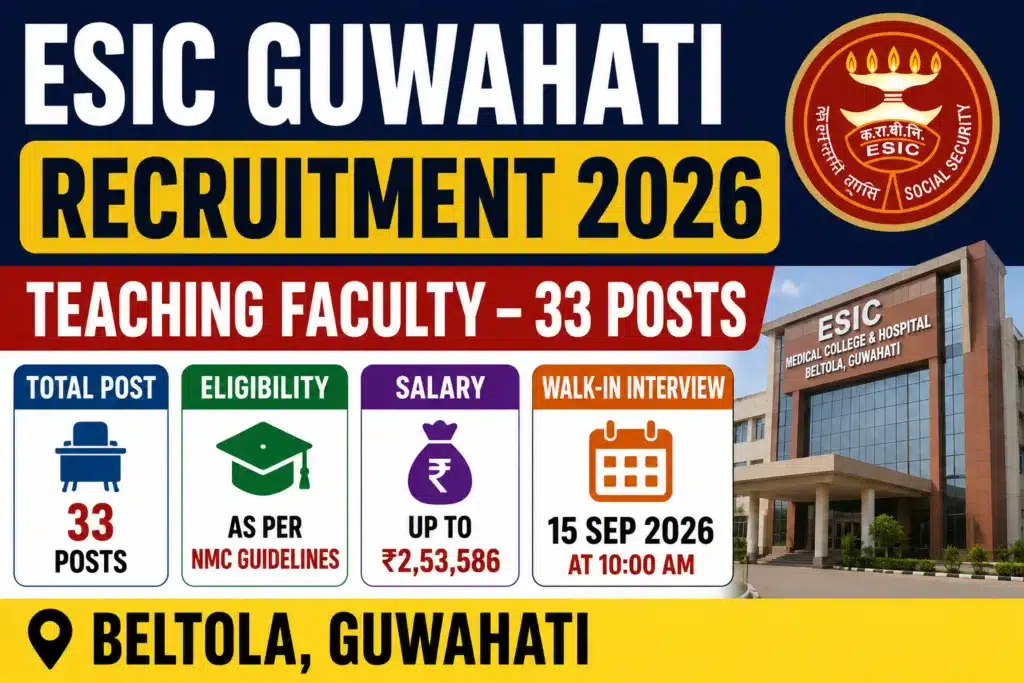 ESIC Guwahati Recruitment 2026