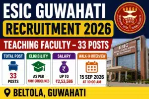 ESIC Guwahati Recruitment 2026