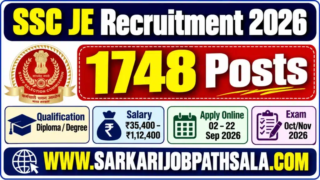 SSC JE Recruitment 2026