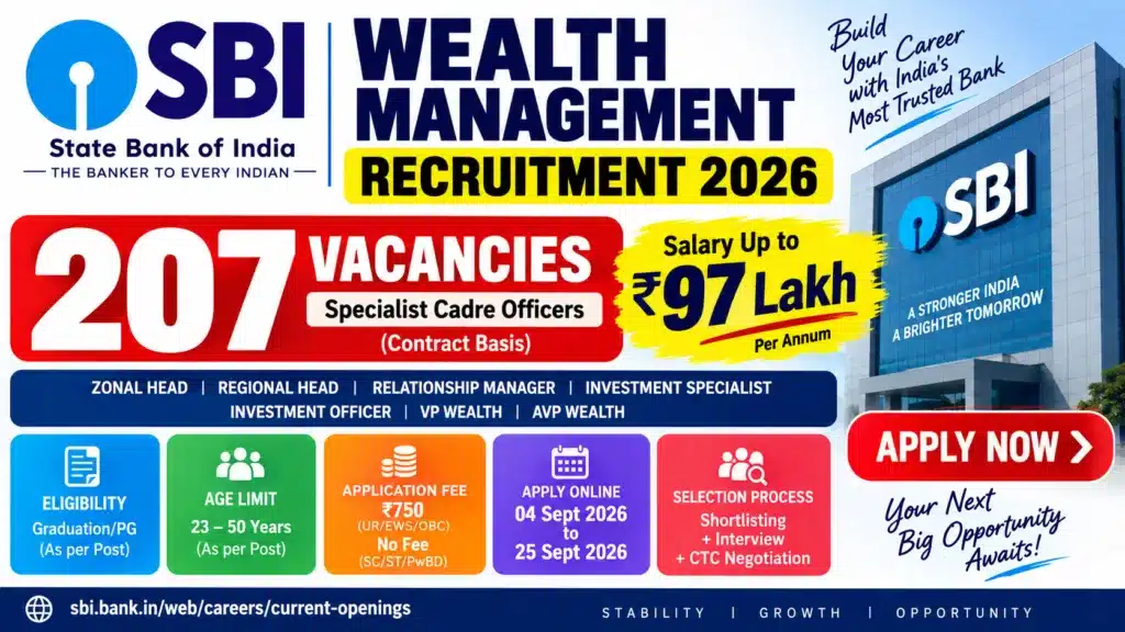 SBI Wealth Management Recruitment 2026