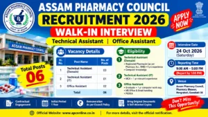 Assam Pharmacy Council Recruitment 2026