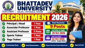 Bhattadev University Recruitment 2026