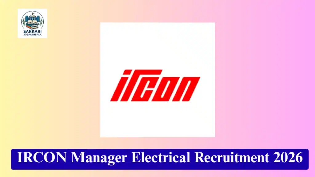 IRCON Manager Electrical Recruitment 2026