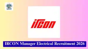 IRCON Manager Electrical Recruitment 2026