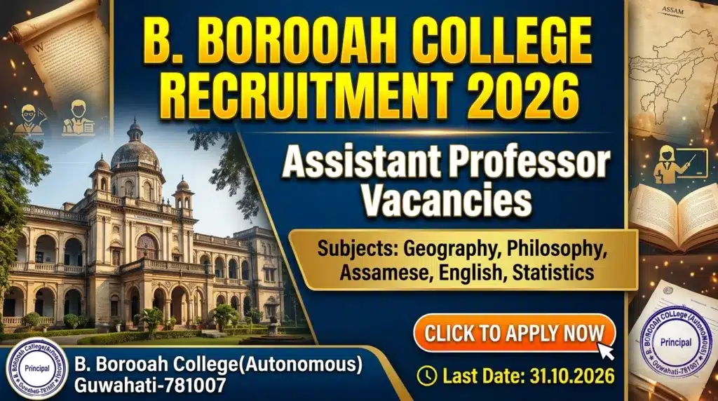 B. Borooah College Recruitment 2026