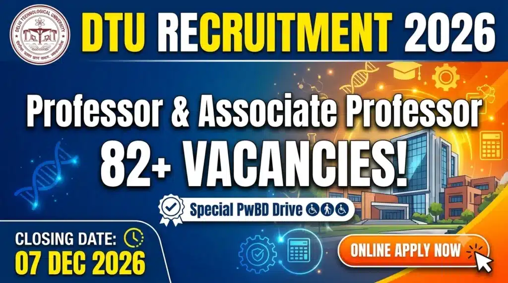 DTU Recruitment 2026