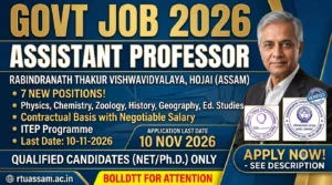 Rabindranath Thakur Vishwavidyalaya Recruitment 2026