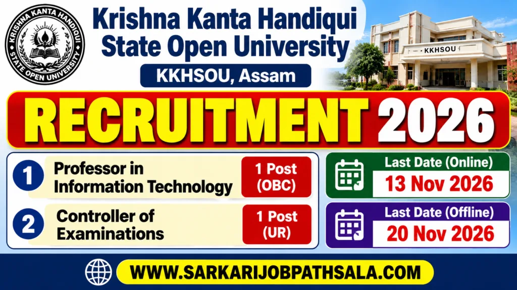 KKHSOU Recruitment 2026