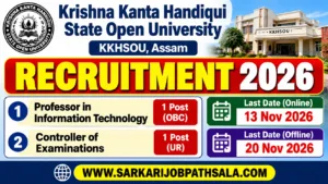 KKHSOU Recruitment 2026