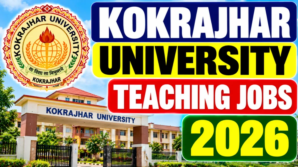 Kokrajhar University Recruitment 2026